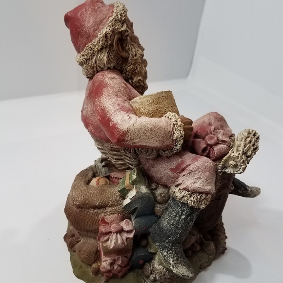 VTG CAIRN CHRISTMAS 1983 CLARK GNOME SANTA II HOLDING GOOD BOYS & GIRLS BOOK #56 - Picture 7 of 9